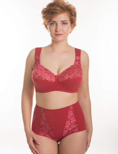 Бюстгальтер из хлопка Valmira 1101/С брусничный, Цвет: брусничный, Размеры: 75D, изображение 4