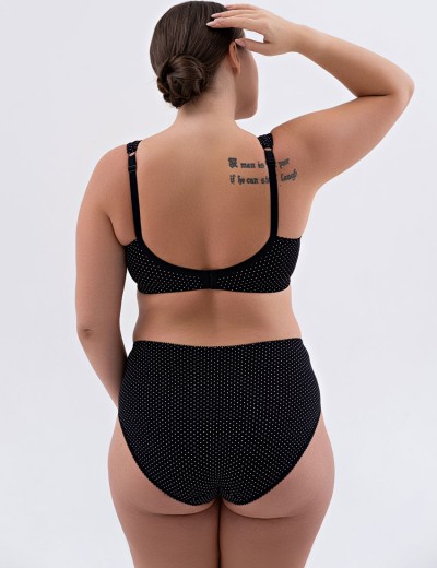 Бюстгальтер из хлопка Valmira 1101/С-1102/C черный в крапинку, Цвет: черный в крапинку, Размеры: 80E, изображение 7