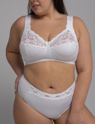 Бюстгальтер из хлопка Valmira 1101/С-1102/C белый в крапинку, Цвет: белый в крапинку, Размеры: 80G, изображение 6