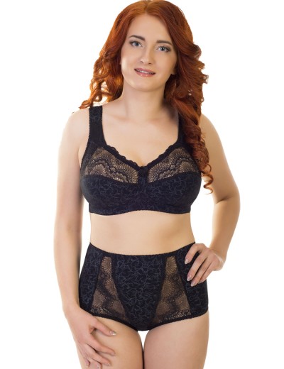 Бюстгальтер из хлопка Valmira 1101/С-1102/C черный с серым, Цвет: черный с серым, Размеры: 80E, изображение 6