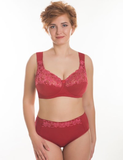 Усиленный бюстгальтер из хлопка Valmira 1104/C брусничный, Цвет: брусничный, Размеры: 75G, изображение 5