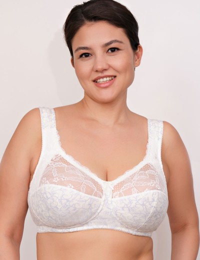 Бюстгальтер из хлопка Valmira 1101/С-1102/C молоко с голубым, Цвет: молоко с голубым, Размеры: 80F, изображение 3