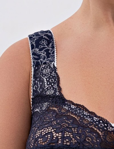 Бюстгальтер из хлопка Valmira 1101/С-1102/C синий с молоком, Цвет: синий с молоком, Размеры: 80D, изображение 4