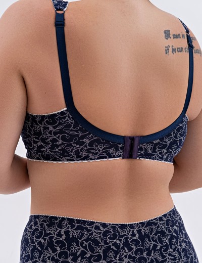 Бюстгальтер из хлопка Valmira 1101/С-1102/C синий с молоком, Цвет: синий с молоком, Размеры: 80D, изображение 2