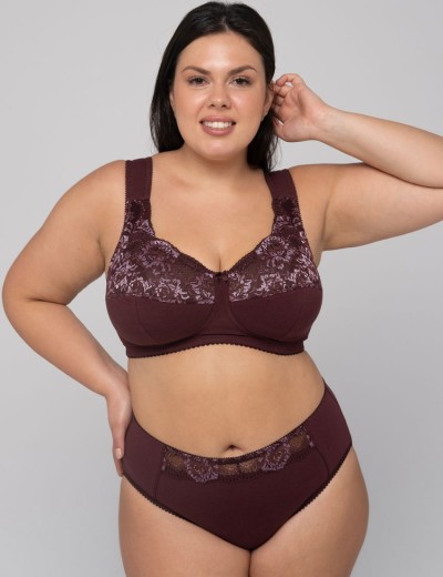 Бюстгальтер из хлопка Valmira 1101/С-1102/C вино с миндалем, Цвет: вино с миндалем, Размеры: 80E, изображение 6
