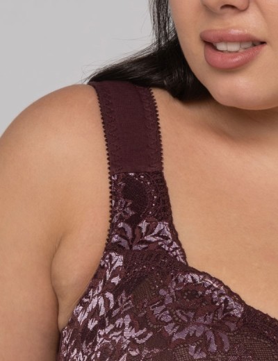 Усиленный бюстгальтер из хлопка Valmira 1104/C вино с миндалем, Цвет: вино с миндалем, Размеры: 115E, изображение 4