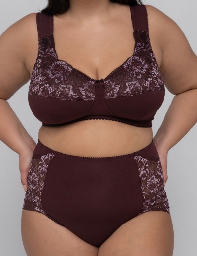 Бюстгальтер из хлопка Valmira 1101/С-1102/C вино с миндалем, Цвет: вино с миндалем, Размеры: 80E, изображение 2