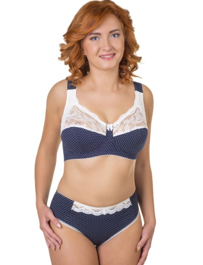 Бюстгальтер из хлопка Valmira 1101/С-1102/C синий в крапинку, Цвет: синий в крапинку, Размеры: 75D, изображение 5