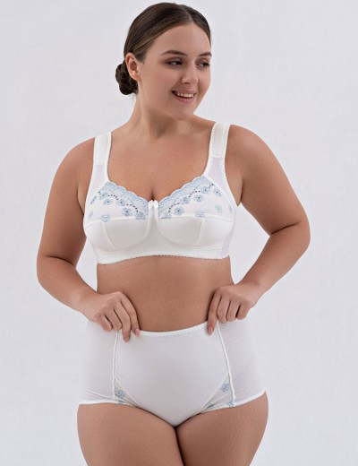 Бюстгальтер больших размеров Valmira 1107 / 1108 молоко с голубым, Цвет: молоко с голубым, Размеры: 90J, изображение 6