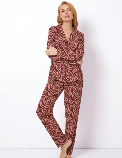 Пижама с брюками из вискозы Aruelle ROSABEL, Цвет: коричневая роза, Размеры: S, изображение 4