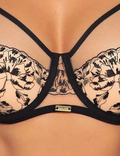 Бюстгальтер мягкий Ava RETRO 2061 M Beige, Цвет: чёрно-бежевый, Размеры: 75C, изображение 3