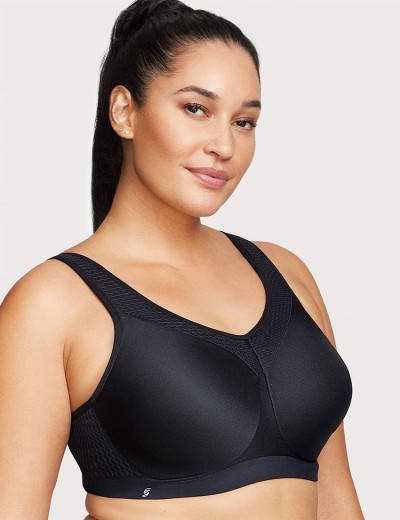 Бюстгальтер для спорта Glamorise GI9066 черный, Цвет: черный, Размеры: 85E, изображение 3