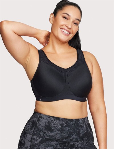 Бюстгальтер для спорта Glamorise GI9066 черный, Цвет: черный, Размеры: 85E, изображение 6