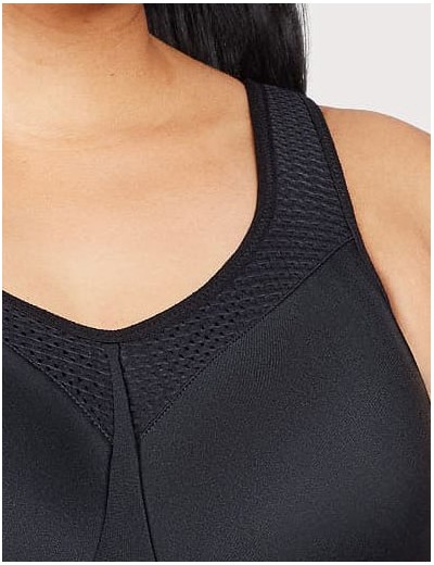 Бюстгальтер для спорта Glamorise GI9066 черный, Цвет: черный, Размеры: 85E, изображение 4