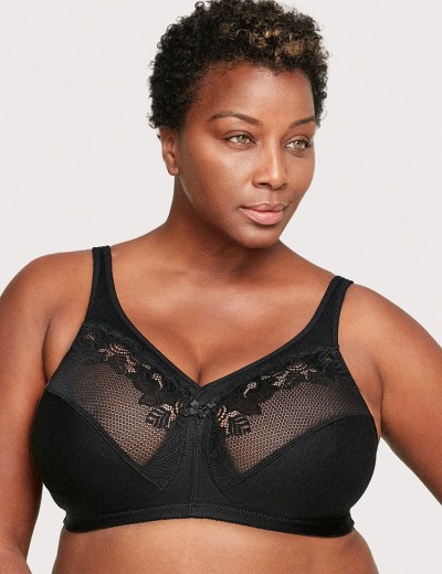 Бескаркасный бюстгальтер минимайзер Glamorise GI1003 черный, Цвет: черный, Размеры: 105C, изображение 3