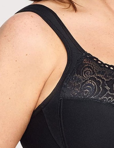 Бюстгальтер на широких бретелях Glamorise GI1240 черный, Цвет: черный, Размеры: 100G, изображение 5