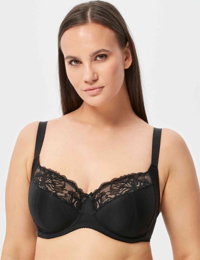 Бюстгальтер с мягкой чашкой Milavitsa 104960 черный с нюдом, Цвет: черный с нюдом, Размеры: 90H, изображение 3