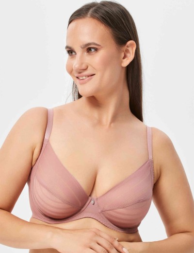 Бюстгальтер-минимайзер мягкий Milavitsa 127630 камелия/нюд, Цвет: камелия/нюд, Размеры: 85E, изображение 3