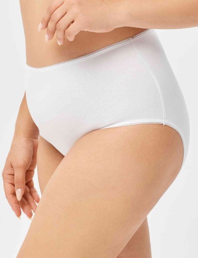 Хлопковые трусы женские Milavitsa 265410 белый, Цвет: белый, Размеры: 5XL, изображение 3