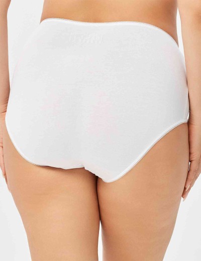 Хлопковые трусы женские Milavitsa 265410 белый, Цвет: белый, Размеры: 5XL, изображение 2