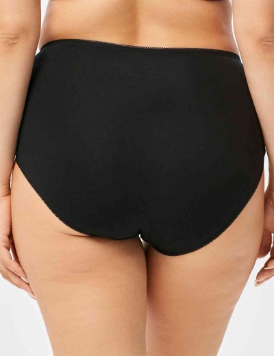 Хлопковые трусы женские Milavitsa 265410 черный, Цвет: черный, Размеры: 8XL, изображение 2