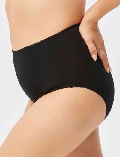 Хлопковые трусы женские Milavitsa 265410 черный, Цвет: черный, Размеры: 8XL, изображение 3