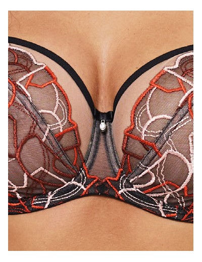 Бюстгальтер мягкий Subtille AMANDA soft черный с красным, Цвет: черный+красный, Размеры: 70L, изображение 4