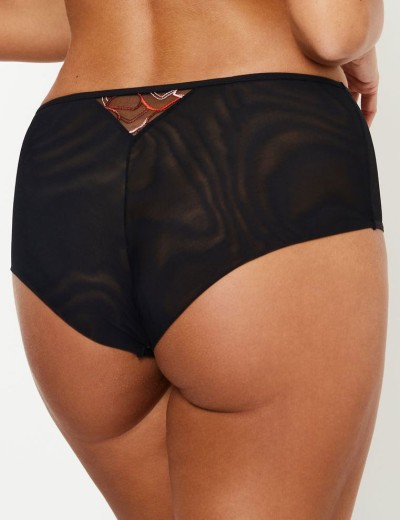 Высокие трусы бразилиана Subtille AMANDA нigh-waist черный с красным, Цвет: черный+красный, Размеры: M, изображение 2