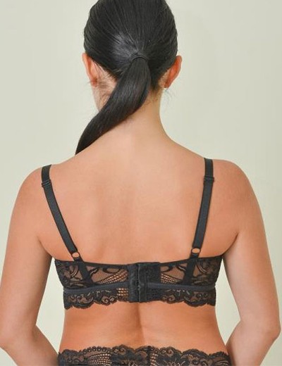 Бюстгальтер бралетт на косточках VOVA LAURA V32519 черный, Цвет: черный, Размеры: 70D, изображение 3