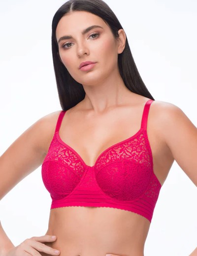 Мягкий бюстгальтер с широким поясом VOVA PAOLA V48411 азалия, Цвет: азалия, Размеры: 75F, изображение 3