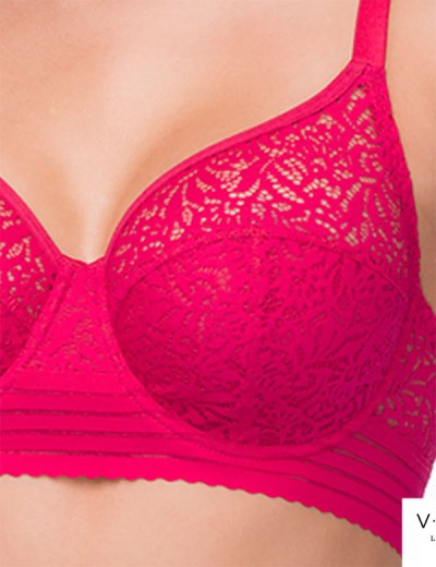 Мягкий бюстгальтер с широким поясом VOVA PAOLA V48411 азалия, Цвет: азалия, Размеры: 75F, изображение 5