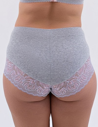 Трусы хлопковые Valmira 2911/C серый с лотосом, Цвет: серый с лотосом, Размеры: L, изображение 2