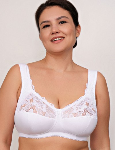 Хлопковый бюстгальтер без косточек Valmira 1101-1102 белый, Цвет: белый, Размеры: 80E, изображение 3