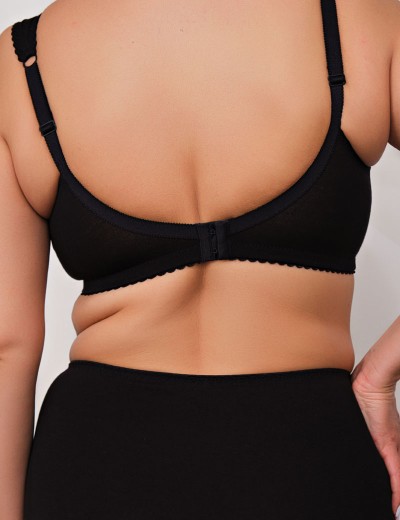 Хлопковый бюстгальтер без косточек Valmira 1101-1102 черный, Цвет: черный, Размеры: 80E, изображение 7