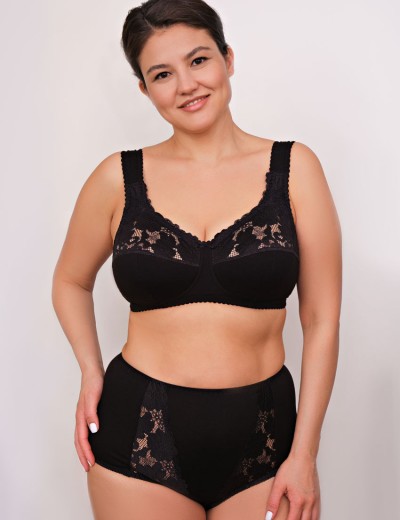 Хлопковый бюстгальтер без косточек Valmira 1101-1102 черный, Цвет: черный, Размеры: 80E, изображение 6