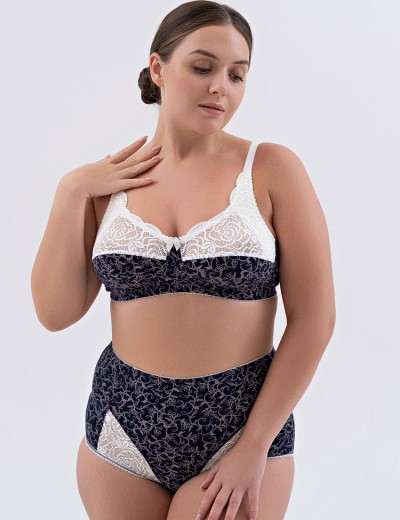 Хлопковый бюстгальтер без косточек Valmira 1201/C синий с молоком, Цвет: синий с молоком, Размеры: 85C, изображение 7