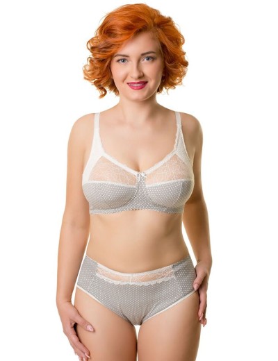 Хлопковый бюстгальтер без косточек Valmira 1201/G молочная графика, Цвет: молочная графика, Размеры: 75B, изображение 2