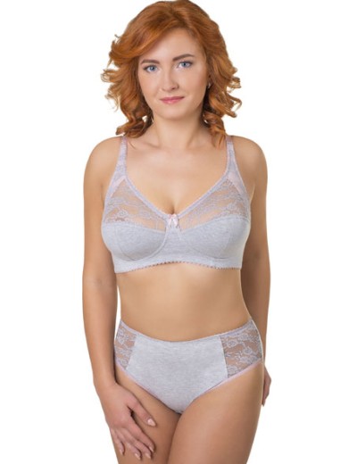 Хлопковый бюстгальтер без косточек Valmira 1202/C серый меланж, Цвет: серый меланж, Размеры: 80F, изображение 8