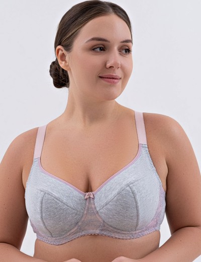 Натуральный бюстгальтер Valmira 1203/C серый меланж, Цвет: серый меланж, Размеры: 80F, изображение 3