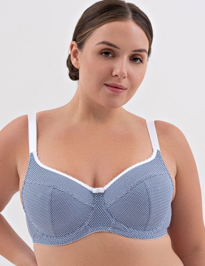 Бюстгальтер из хлопка Valmira 1203/G нежно-васильковый, Цвет: нежно-васильковый, Размеры: 85E, изображение 3