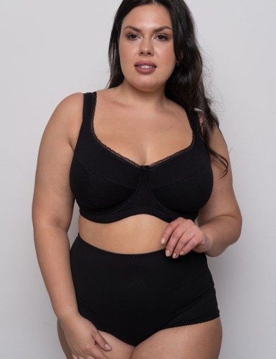 Хлопковый бюстгальтер на каркасах Valmira 1204 тисненый черный, Цвет: тисненый черный, Размеры: 80I, изображение 8