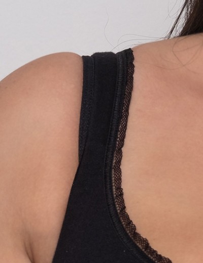 Хлопковый бюстгальтер на каркасах Valmira 1204 тисненый черный, Цвет: тисненый черный, Размеры: 80I, изображение 5