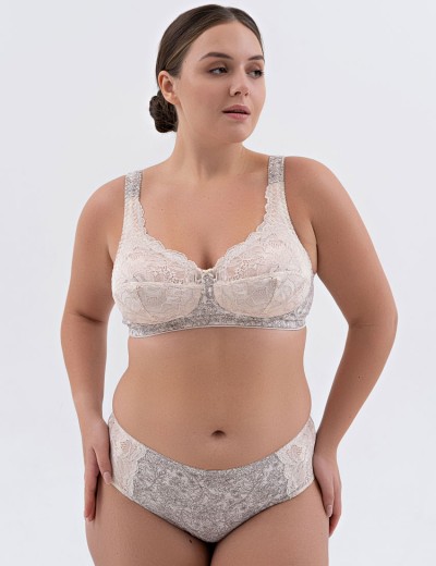 Бюстгальтер хлопковый без косточек Valmira 1206/G пион меланж, Цвет: пион меланж, Размеры: 85C, изображение 9