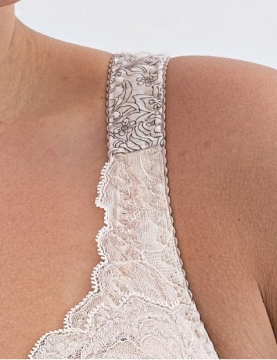 Бюстгальтер хлопковый без косточек Valmira 1206/G пион меланж, Цвет: пион меланж, Размеры: 85C, изображение 4