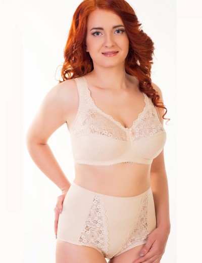 Трусы макси хлопковые Valmira 2918/B бежевый, Цвет: бежевый, Размеры: 4XL, изображение 3