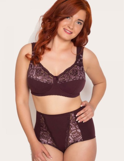 Высокие хлопковые трусы Valmira 2918/C вино с миндалем, Цвет: вино с миндалем, Размеры: L, изображение 3