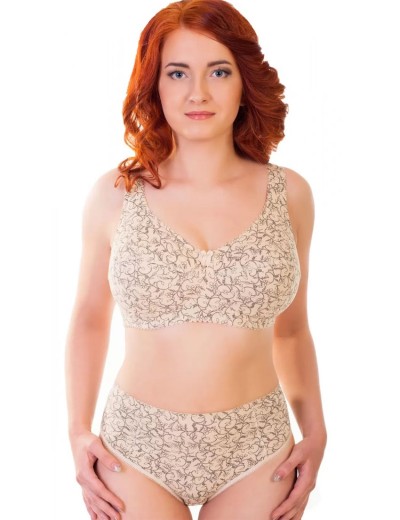 Бюстгальтер на широких лямках Valmira 1121/C бежевый с черным, Цвет: бежевый с черным, Размеры: 85H, изображение 5