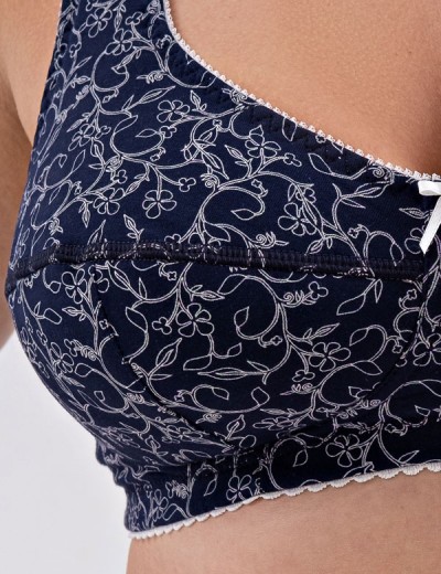 Бюстгальтер на широких лямках Valmira 1121/C синий с молоком, Цвет: синий с молоком, Размеры: 105J, изображение 5