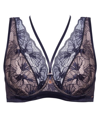 Мягкий кружевной бюстгальтер Alles VOLARE M BRALETTE темно-синий, Цвет: темно-синий, Размеры: 70D, изображение 8