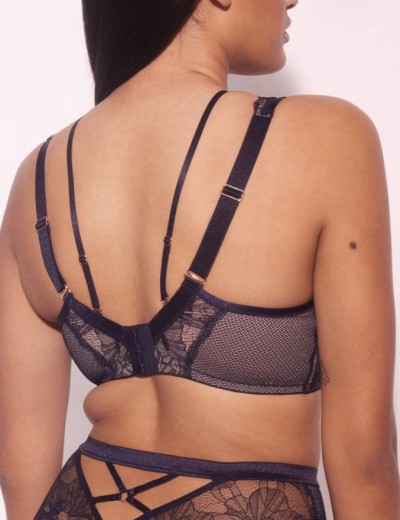 Бюстгальтер бралетт на большую грудь Alles VOLARE M Plus BRALETTE темно-синий, Цвет: темно-синий, Размеры: 100F, изображение 2